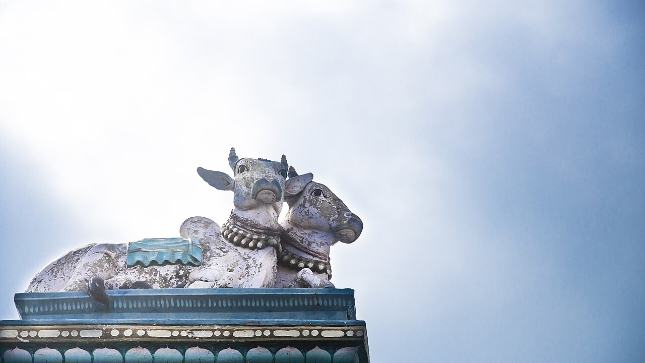 Painted gopuram of the Kapaleeshwarar Temple, Mylapore